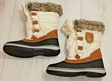 SCHÖNE DAMEN SCHNEESTIEFEL GEFÜTTERT HOHE OUTDOOR HALB GUMMI SCHUHE ALASKA EU 39