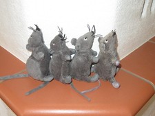 4x IKEA GOSIG Maus – grau - ca. 12cm Plüschtier Stofftier Kuscheltier