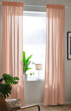 HILJA IKEA 2 Gardinenschals,orange,für Stange oder Schiene, 145x250/300 cm,OVP