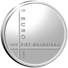 Silbermünze Piet Mondriaan
