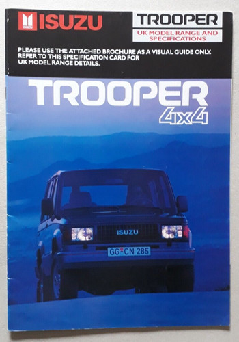 Isuzu trooper prospekt 1988 - prospekt,