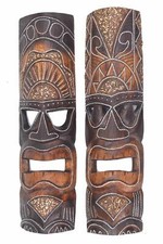 2 Tiki Tribal Masken 50cm