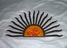 Deko Sonne aus massivem Eisen leicht Retro patiniert mit lachendem Gesicht