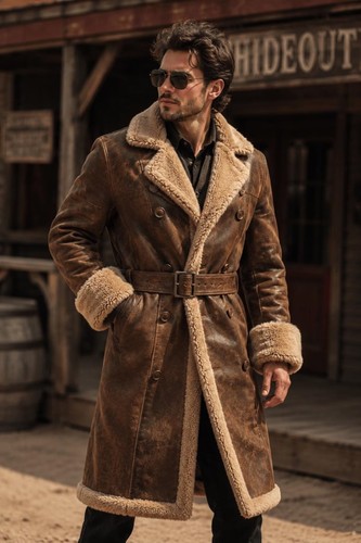 Herren lammfell leder - lammfell,