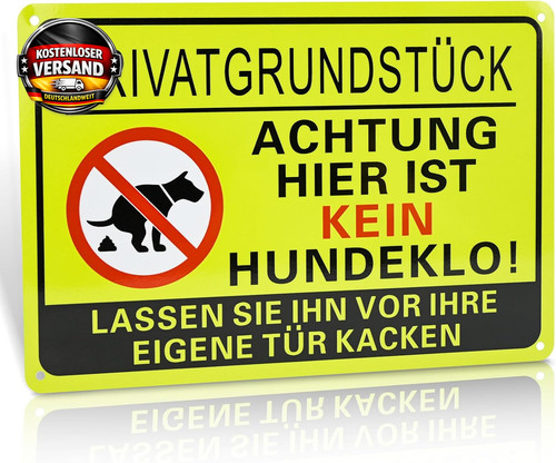 Hundekot verbotschild metall - hundekot,