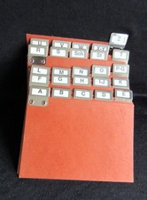 Leitkarten ( A-Z ) für Karteikästen  DIN A6 Holz quer vintage