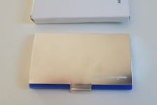 Kreditkartenbox , Visitenkarten aufbewahren , Visitenkartenbox , Etui Alu- Blau