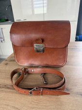 Hellbraune leder satteltasche - hellbraune,