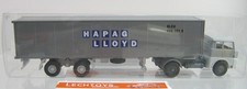 Wiking 1:87 H0, Henschel HS 14 Containersattelzug Hapag Lloyd 40ft silber SOMO