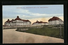 Arnsdorf i. Sa., Ansichtskarte, Männerabteilung der Kgl. Landesanstalt 