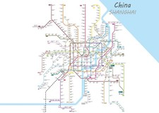 Shanghai Metro Karte Wandkunst