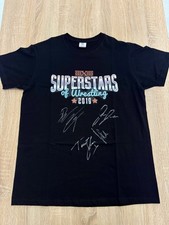 Gunther Toni Storm Cage Joey Wrestling T-Shirt Autogramm Unterschrieben AEW WWE