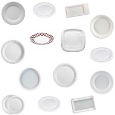 Einweg Pappteller eckig rund