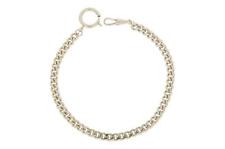 Taschenuhrkette 5 mm Flachpanzer 30 cm lang  ,   Karabiner und Federring