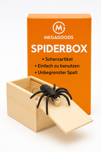 Holzbox spinne scherzartikel - holzbox,