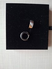 Creolen, zweifarbig aus Metal, 1 cm Durchmesser  mit winzigen Zirkonen