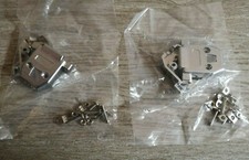 2x ADAPTERGEHÄUSE  D-Sub-Stecker 15-pol. Kunststoff silber metallisiert OVP NEU