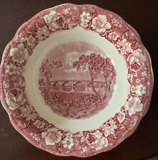 1 Schüssel Palissy Thames River Scenes rot  england Durchmesser 23 cm