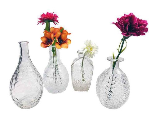 Glasvase retro klarglas vase - glasvase, retro,