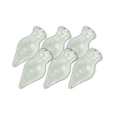 6x kleine Glasflasche Kegel Phiole Glas Tropfen Flaschen Anhänger zum Basteln