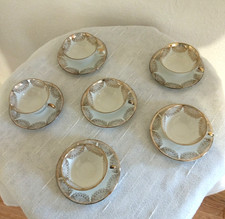 Kaffee/Teegeschirr antik, 6 Tassen mit Unterteller, Schirnding Bavaria, Porzella