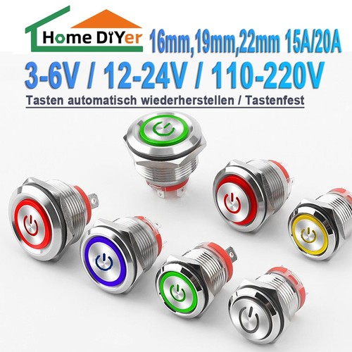 16mm 22mm metall drucktaster - metall,