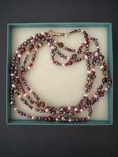 Pierre Lang zauberhafte, bunte Perlen-Kette goldfarbener Verschluss neuwertig