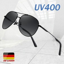 Herren Aluminium HD Sonnenbrille Polarisiert UV400 Schutz Fahren Pilotenbrille