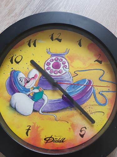 Wanduhr diddl schwarz quartz - schwarz,,
