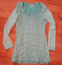 Tredy: sexy Tunika Shirt Top Bluse Mini Kleid Spitze Gr. 36/S 