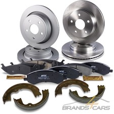 ATEC BREMSSCHEIBEN + BREMSBELÄGE + BREMSBACKEN VORNE + HINTEN FÜR DODGE RAM 1500