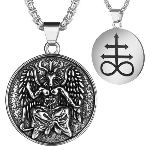 Satanische ziege halskette - satanische,