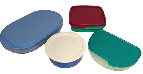 Tupperware blau grün rot - 4x,