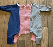 Lilano Schlafsack mit Beinen Fuß, langarm, Reißverschluss Wolle-Seide,Gr. 74-104