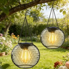 2x LED Solar Laterne