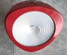 Alte DDR Taschenlampe Artas Blech Rot Camping oh. Batterien m. Ersatz Glühbirne 
