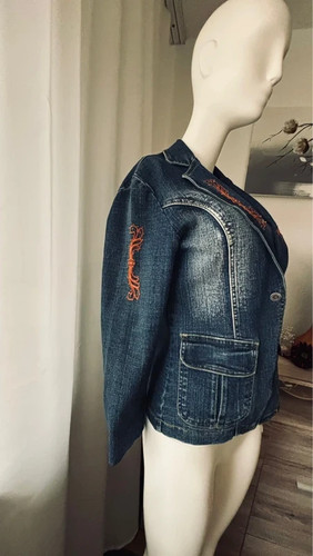 Jeansjacke mit stickerei - mit,