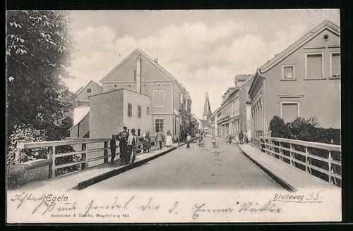 Ansichtskarte egeln breiteweg - ansichtskarte, egeln,