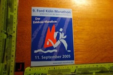 Alter Aufkleber Sport Stadt Automobil FORD KÖLN MARATHON 2005