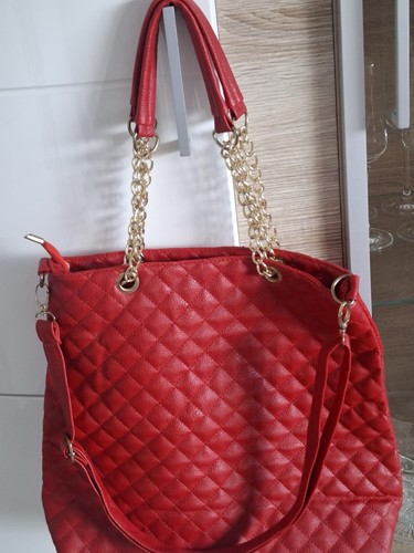 Rote handtasche mit - rote,