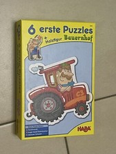 HABA - 3900 - 6 erste Puzzles + Holzfigur - Bauernhof - ab 2 Jahre - gebraucht
