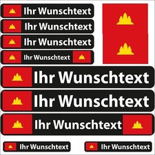 13 Flaggenaufkleber Kampuchea