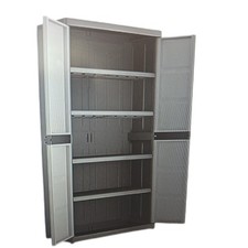 Regalux Kunststoffschrank Aufbewahrung Möbel Systema XL schwarz grau Tragkraft s