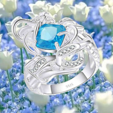 Ring zirkonia blau topas - ring,