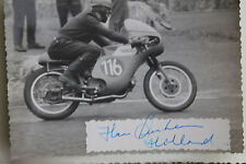 27546 Motorrad Rennen Foto Autogramm Han Leenheer Holland 1962 125 ccm bike 