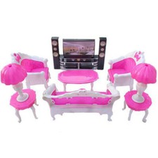 HOT 6pcs Barbie Dollhouse