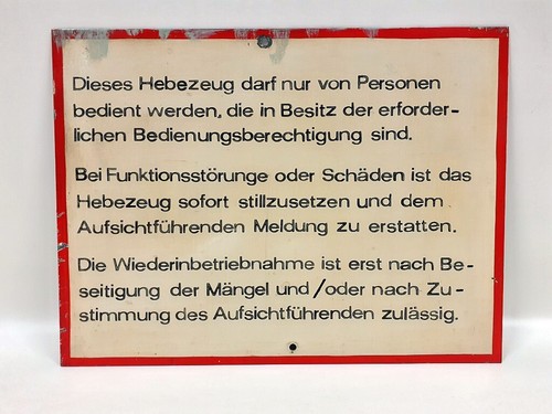 Altes ddr hinweisschild - 04-01,