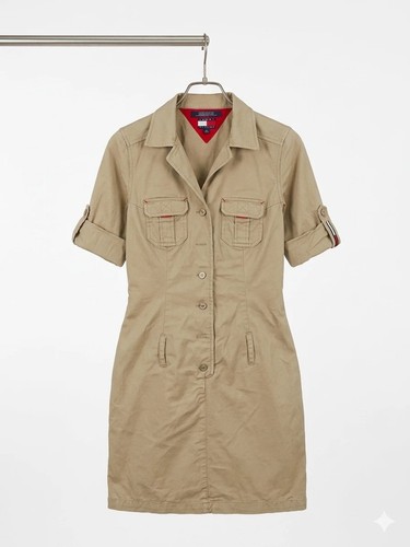 Vestido camisero beige - , tommy