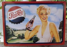 Blechschild:  Pepsi-Cola - 43 x 30 cm