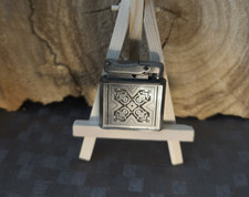 Vintage IBELO Monopol Benzinfeuerzeug Intarsien seltene Rarität Sammlerstück